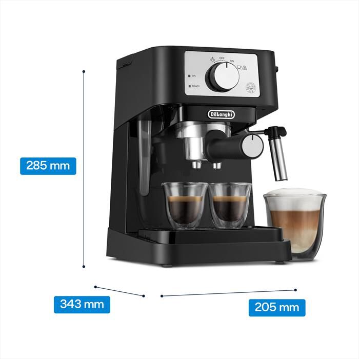 DE LONGHI - STILOSA EC260.BK MACCHINA DA CAFFÈ MANUALE-Nero/Silver |  Euronics