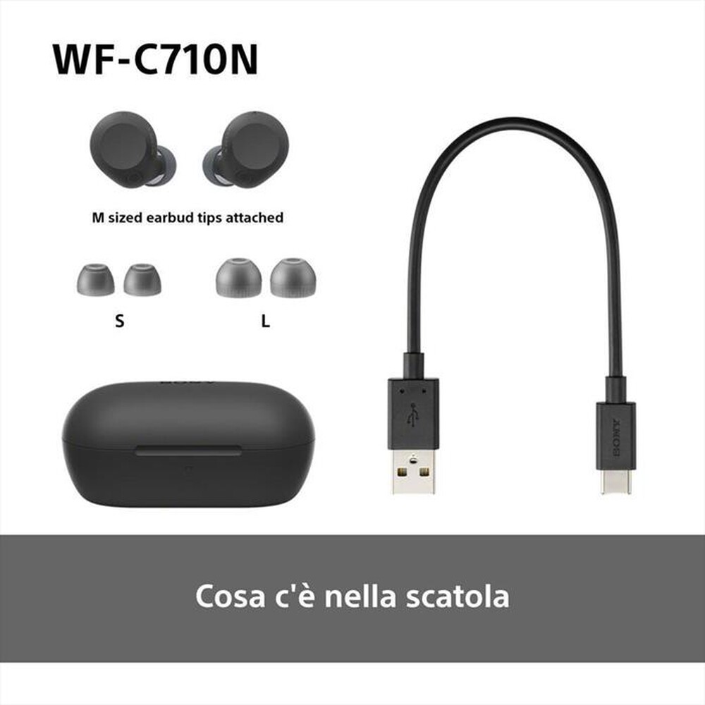 "SONY - Cuffie True Wireless WFC710NB.CE7-Nero"
