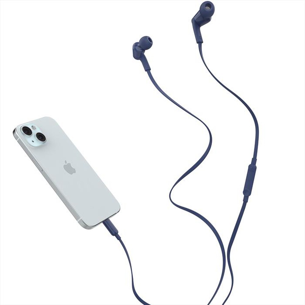 "BELKIN - USB-C EARBUDS W/ ADJUSTABLE VOLUME LIMITER-Blu"