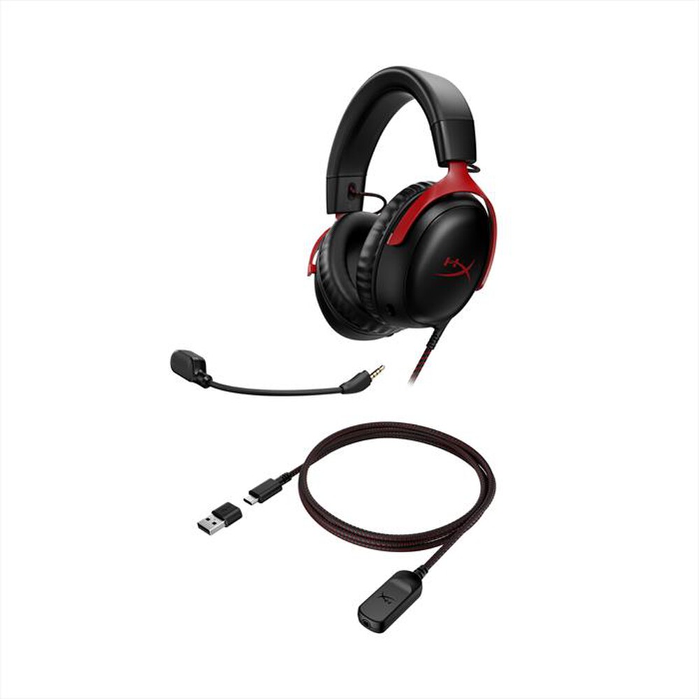 "HYPERX - Cuffie da gaming CLOUD III-Nero/Rosso"