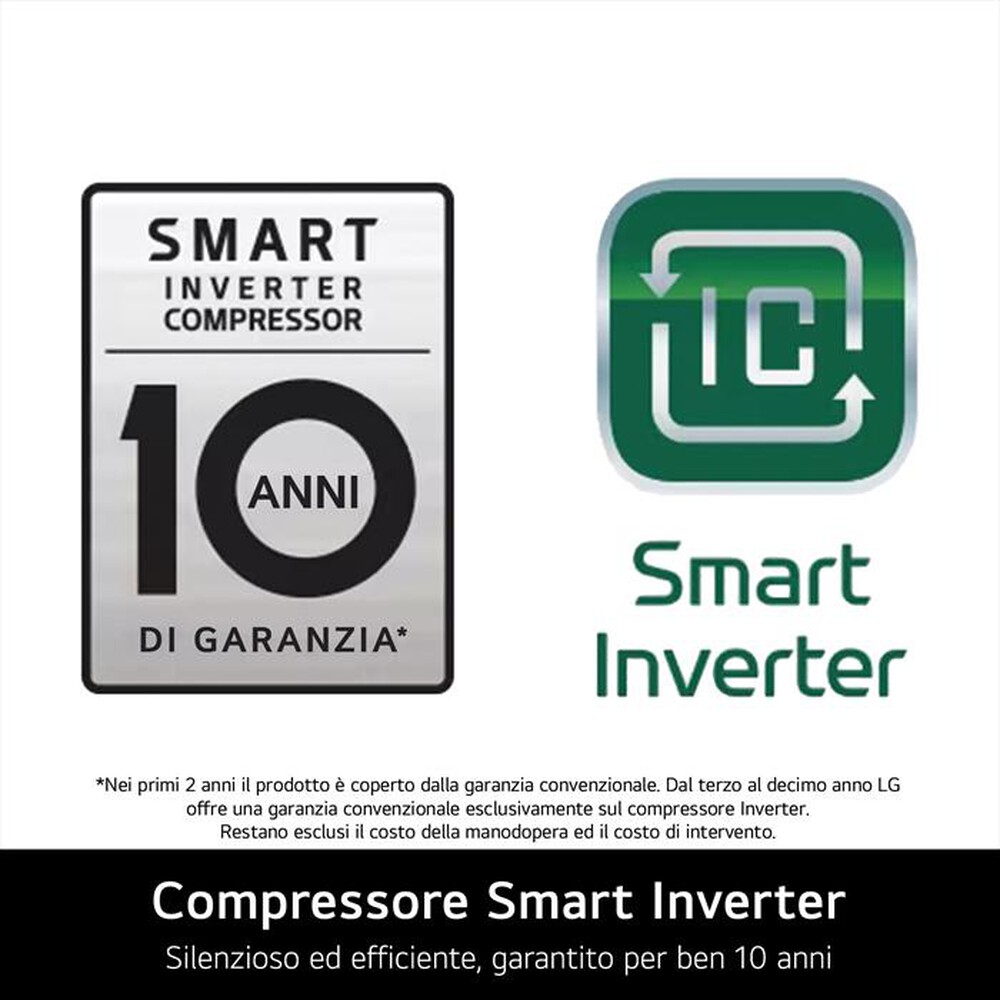 Immagine del prodotto LG - Frigorifero combinato GBBS727CMB Classe C 375lt-Argento
