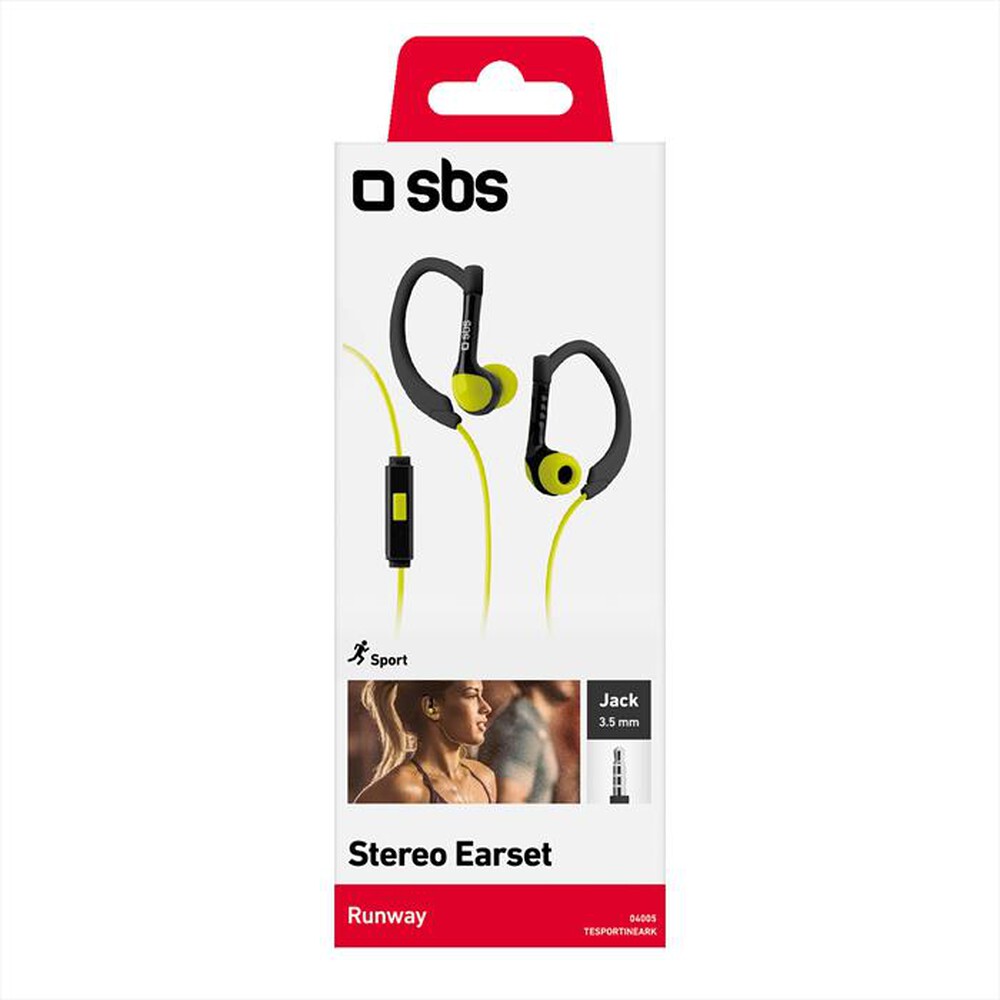 "SBS - Auricolari filo stereo in-ear Runway Sport iPhone-Giallo"