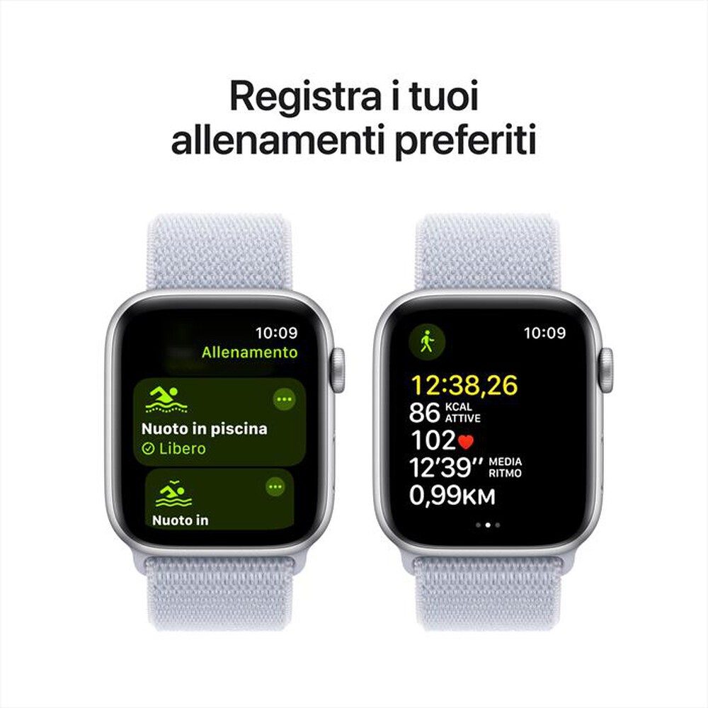 "APPLE - Watch SE GPS 44mm Cassa Alluminio-Argento - Sport Loop Azzurro"