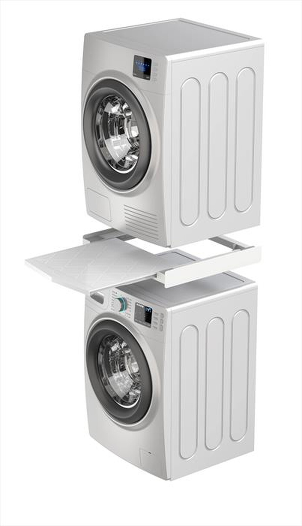 "MELICONI - Kit di sovrapposizione lavatrice TORRE QUICK-Tecnopolimero bianco"