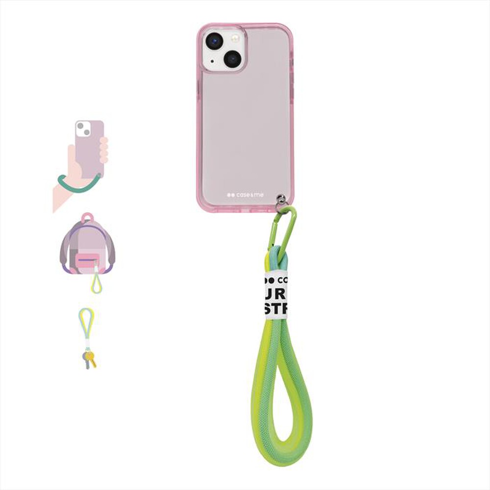 "CASEME - Cover CMCOVFLUOIP1461P per iPhone 14-Rosa"