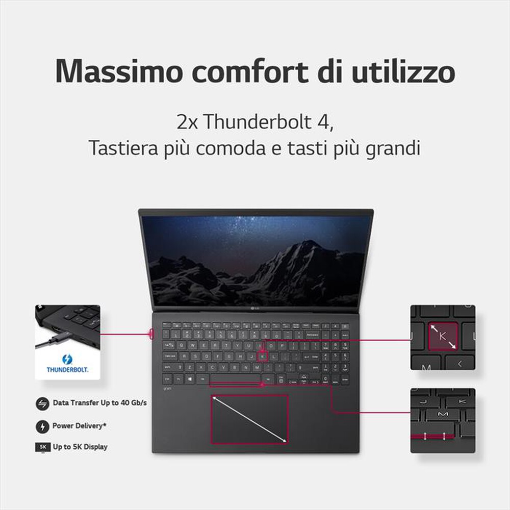 "LG - Notebook 17ZB90R-G-Obsidian Black"