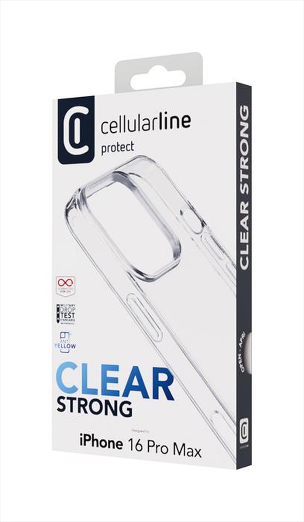 Immagine del prodotto CELLULARLINE - Cover CLEAR STRONG per iPhone 16 Pro Max-Transparent