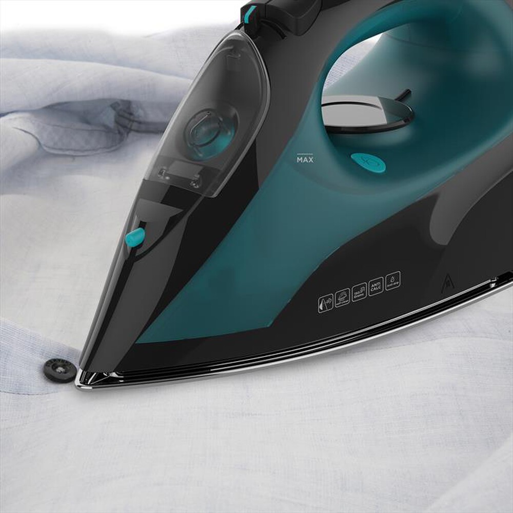 "BLACK & DECKER - Ferro da stiro a vapore BXIR2403E-Nero/smeraldo"