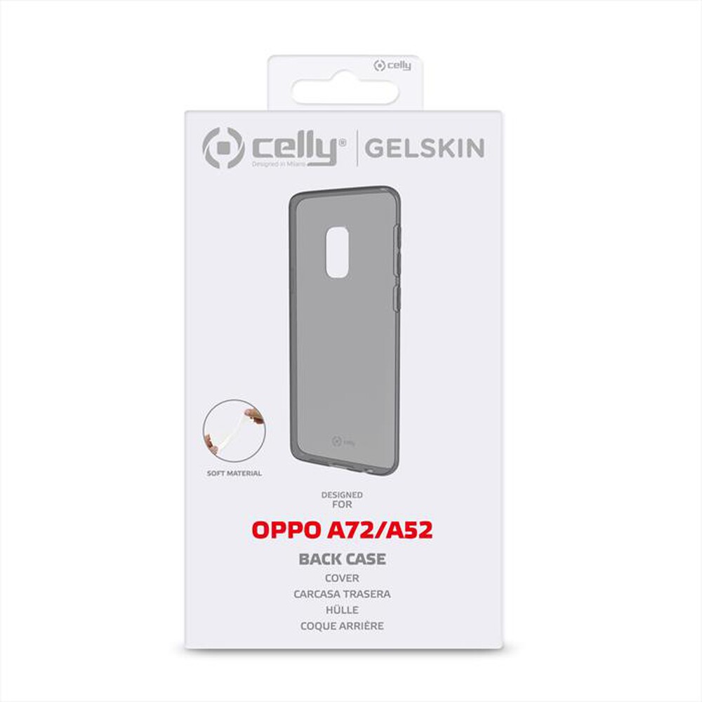 "CELLY - GELSKIN929BK - COVER PER OPPO A72/A52/A92-TRASPARENTE NERO/TPU"