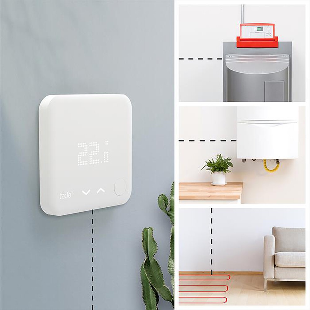 "TADO - TERMOSTATO SMART KIT V3+ CON 2 VALVOLE BASIC-White"