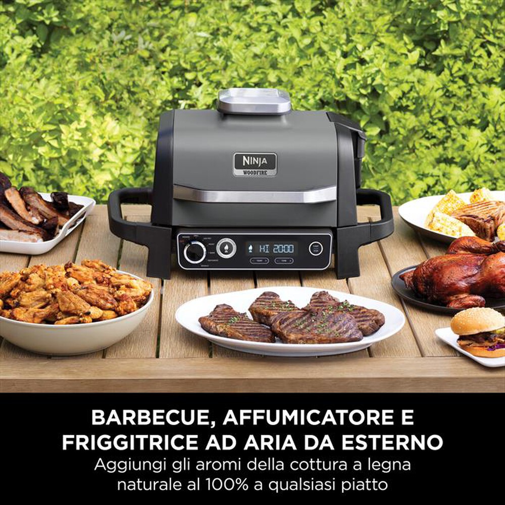 "NINJA - BBQ elettrico Woodfire+affumicatore OG701EU-nero"