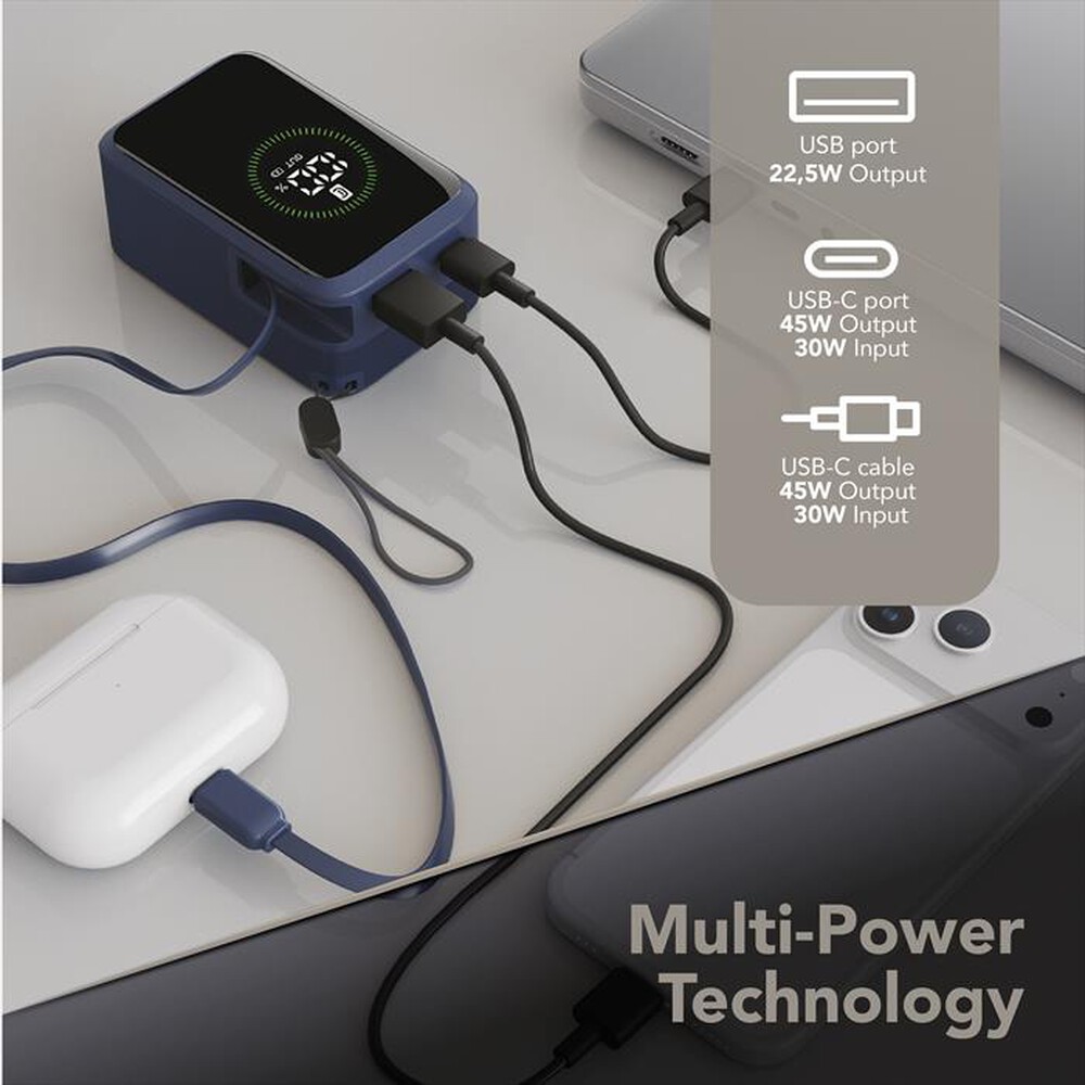 Immagine del prodotto CELLULARLINE - POWER BANK ROLLER 10000-Blu