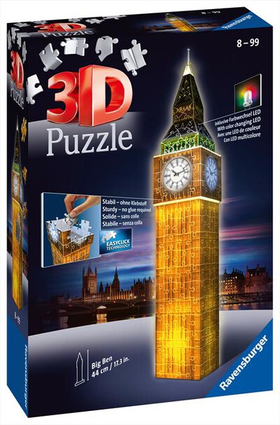 RAVENSBURGER - RAVENSBURGER 3D PUZZLE NIGHT EDITION BIG BEN