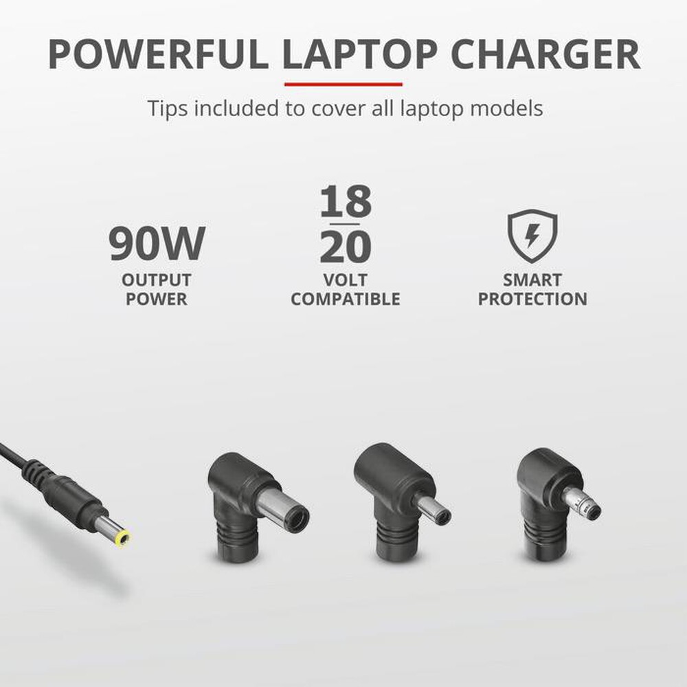 Immagine del prodotto TRUST - MAXO HP 90W LAPTOP CHARGER-Black