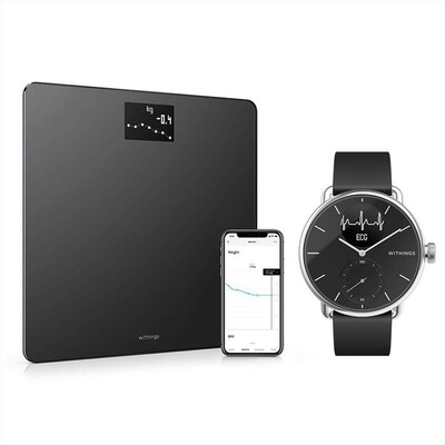 WITHINGS - Smart Watch SCANWATCH 38MM + BILANCIA BODY NERA-Nera