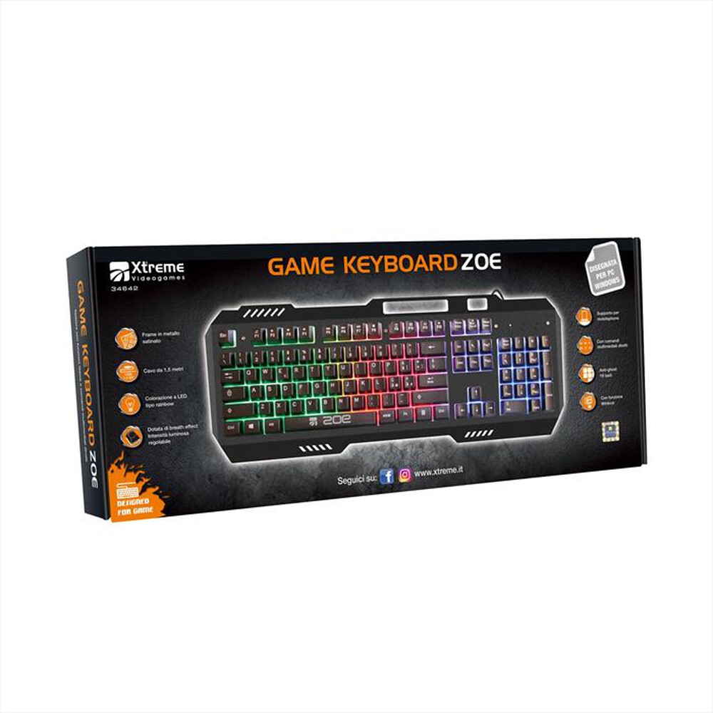Immagine del prodotto XTREME - GAME KEYBOARD ZOE-NERO