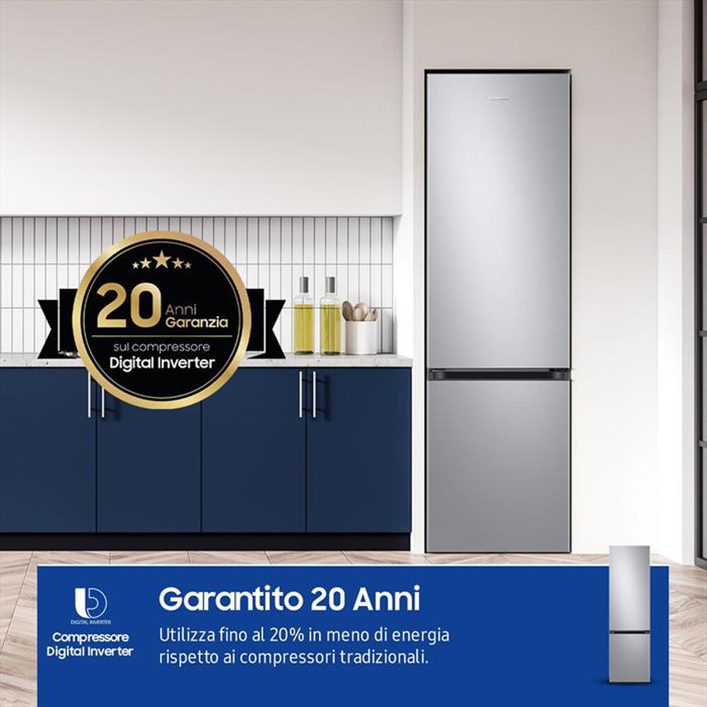 "SAMSUNG - Frigorifero combinato RB38C603DSA/EF ClasseD 390lt-SILVER INOX"