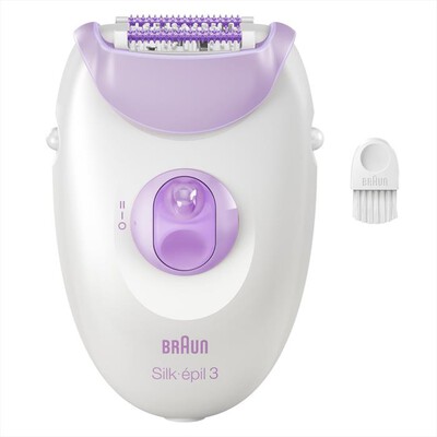 BRAUN - Epilatore SILK-ÉPIL 3 3-000-BIANCO/VIOLA,  BRAUN - Epilatore SILK-ÉPIL 3 3-000-BIANCO/VIOLA