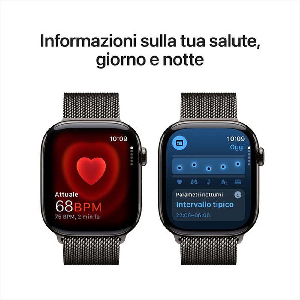"APPLE - Watch Series 10 GPS + Cellular 46mm Titanio-Ardesia - Milanese Ardesia S/M"