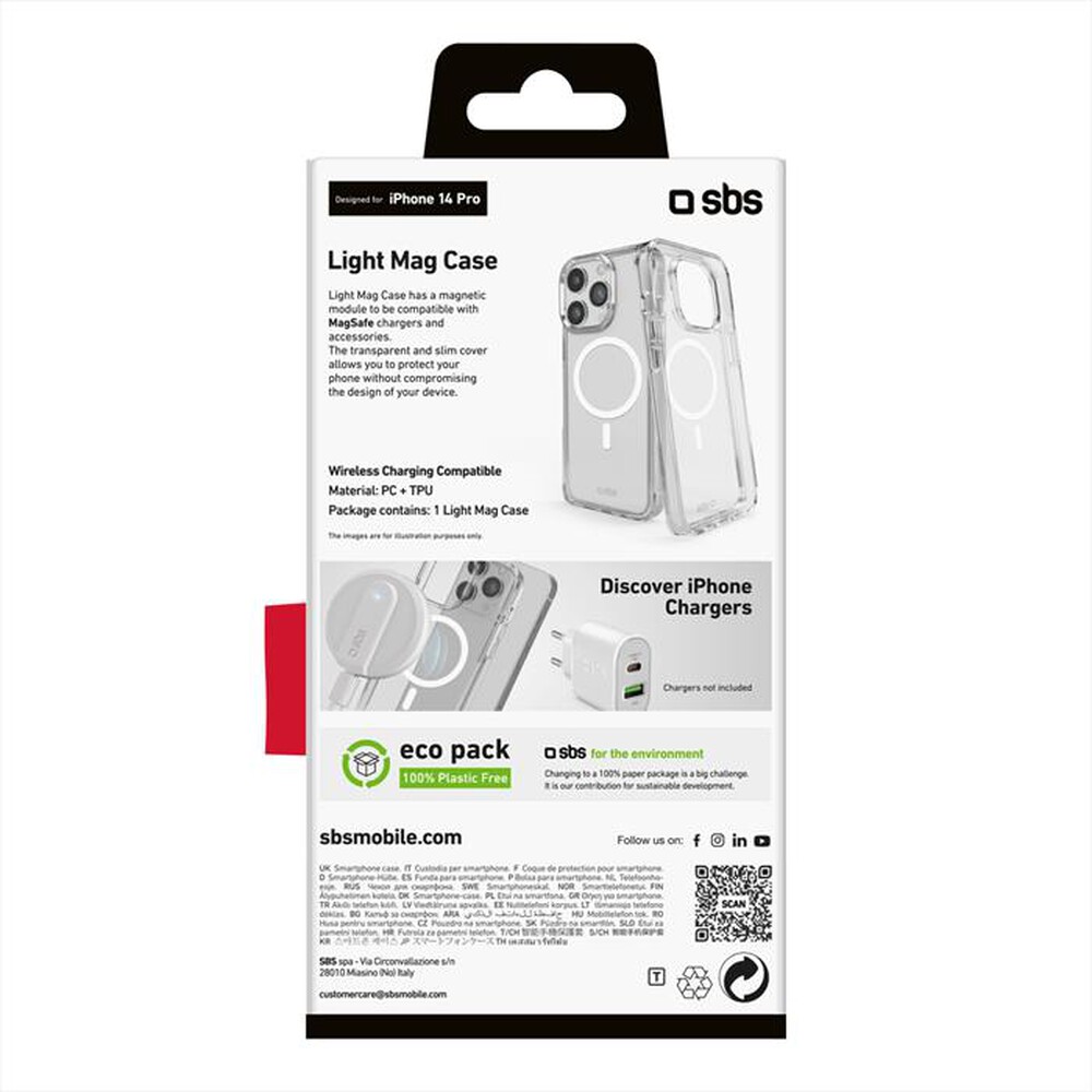 "SBS - Cover TELIGMAGIP1461PT per iPhone 14 Pro-Trasparente"