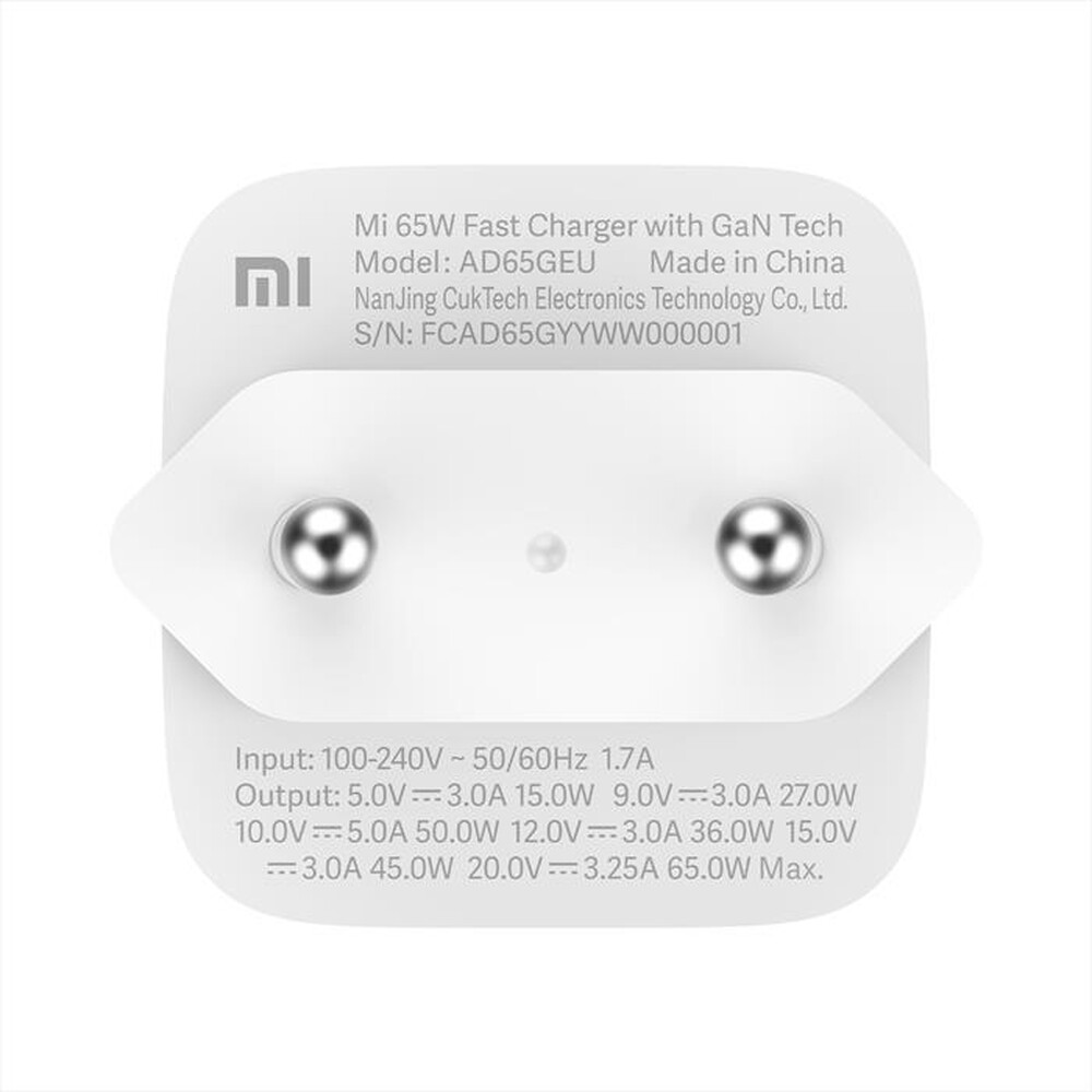 "XIAOMI - MI 65W FAST CHARGER WITH GAN TECH"