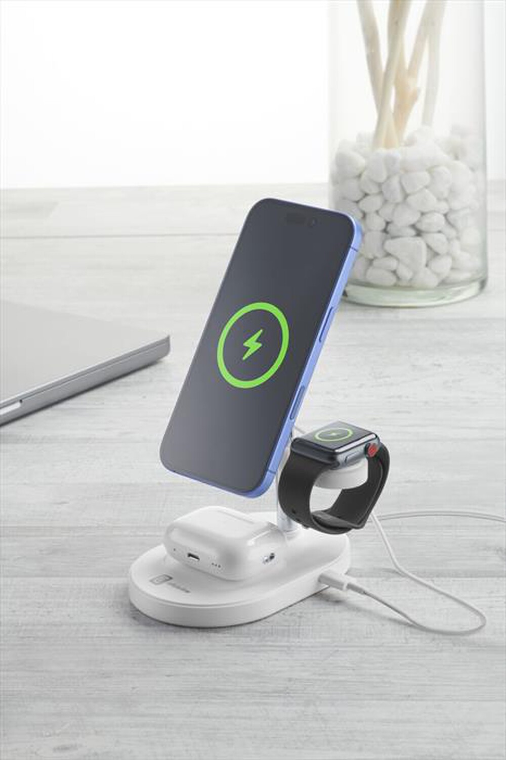 Immagine del prodotto CELLULARLINE - Station di ricarica wireless magnetica MAG TRIO-Bianco