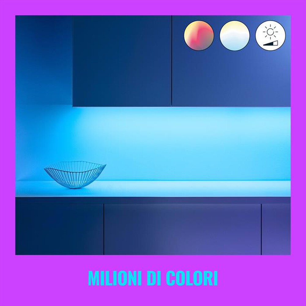 "WIZ - COLOR STARTERKIT LIGHTSTRIP EXTENSION 1M-Luce bianca e colorata"