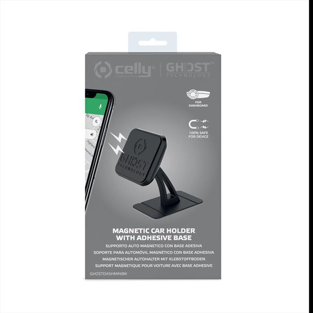 "CELLY - GHOSTDASHMINIBK-DASHBOARD MAGNETIC CAR HOLDER-Nero/Plastica"