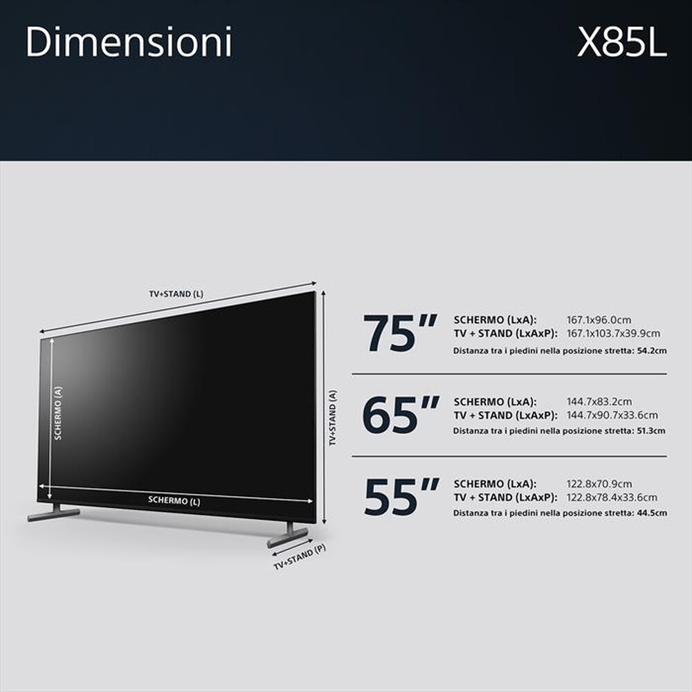 Immagine del prodotto SONY - Smart TV LED UHD 4K 65" KD65X85LAEP-Nero