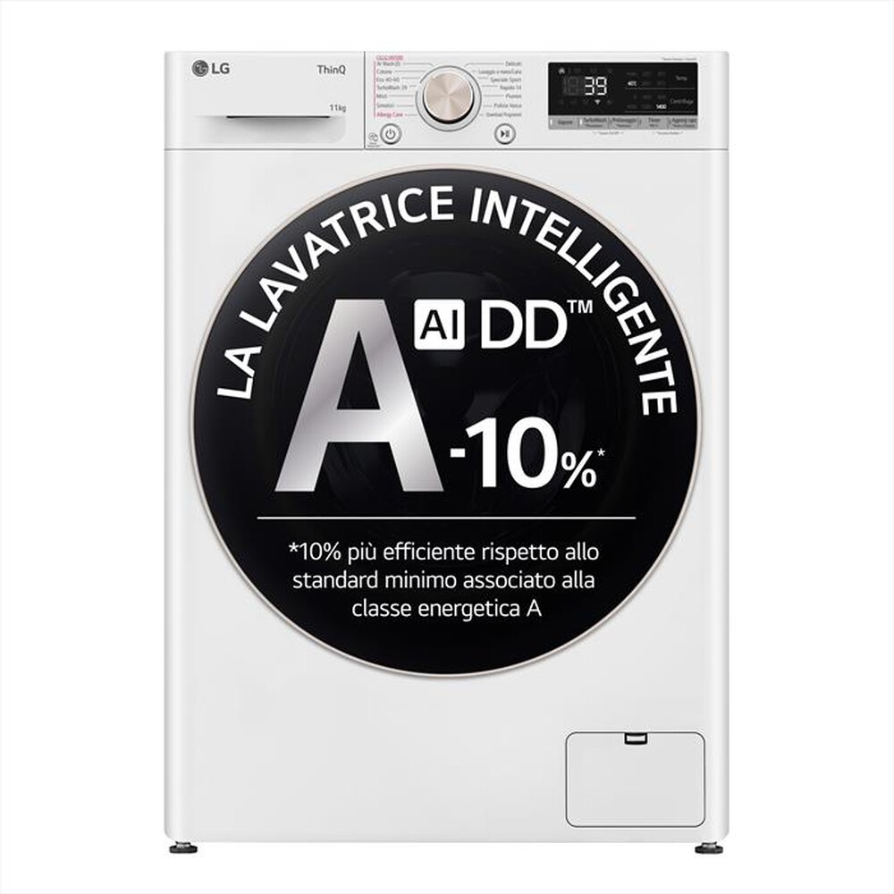 "LG - Lavatrice AI DD R7 F4R7011TSWG 11kg Classe A-Bianca"