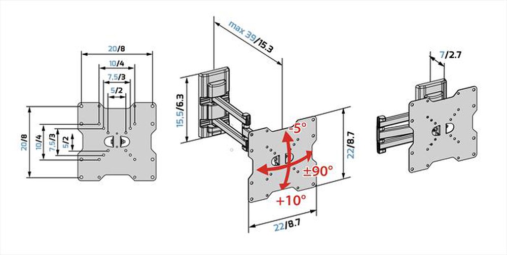 Immagine del prodotto MELICONI - Supporto TV FLATSTYLE FDR200 IT-Nero