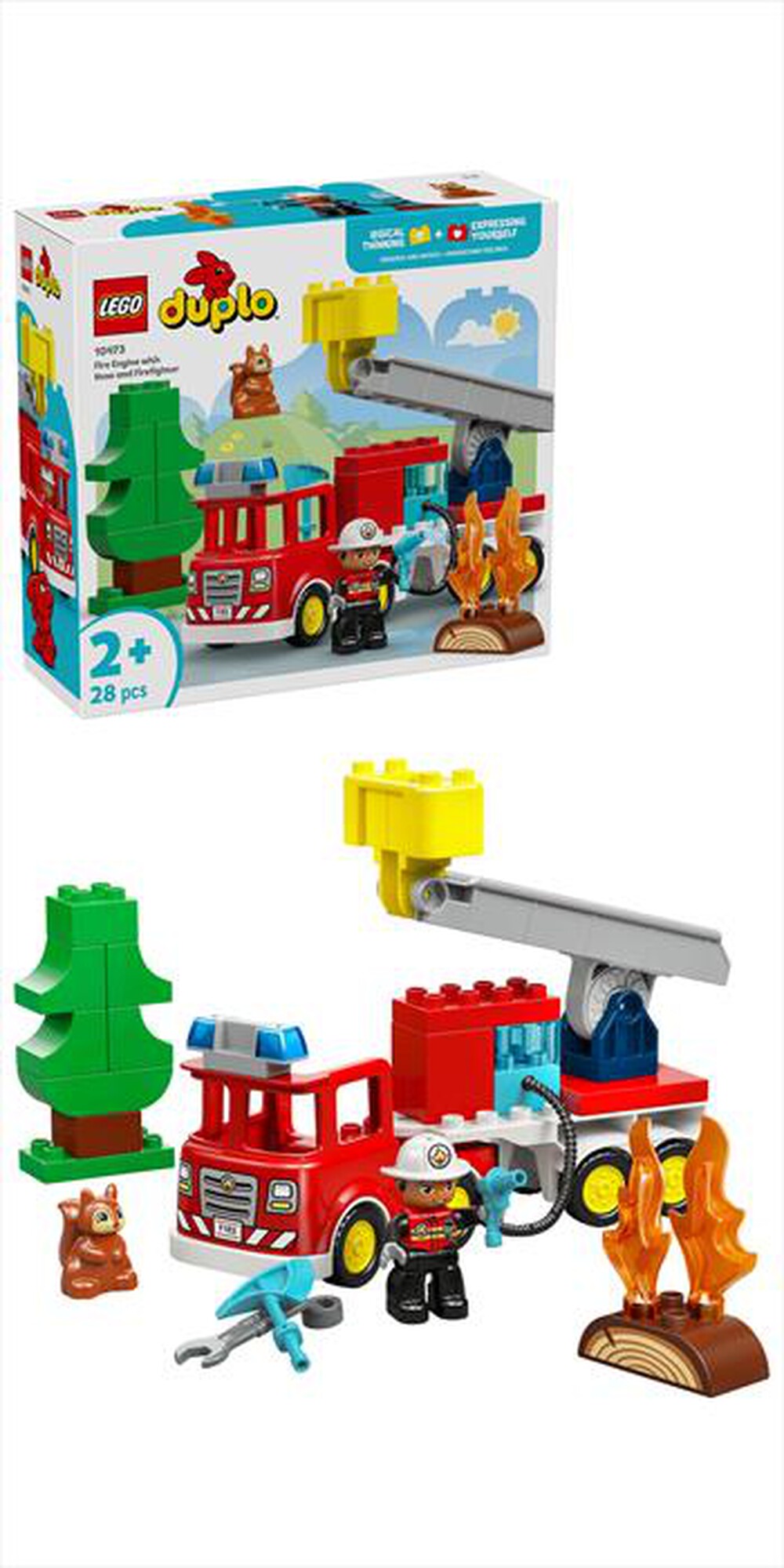 Immagine del prodotto LEGO - DUPLO Autopompa con manichetta e pompiere - 10473-Multicolore