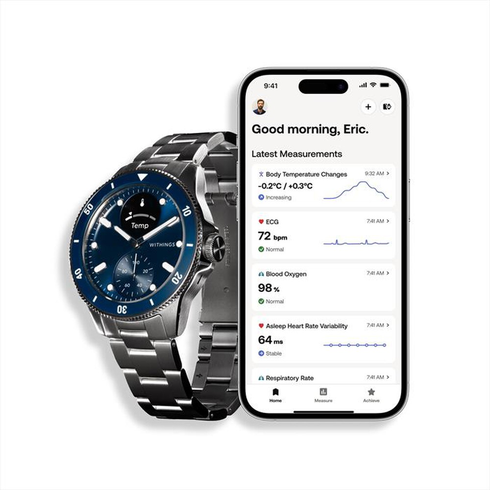 "WITHINGS - ScanWatch Nova quadrante blue-Silver"