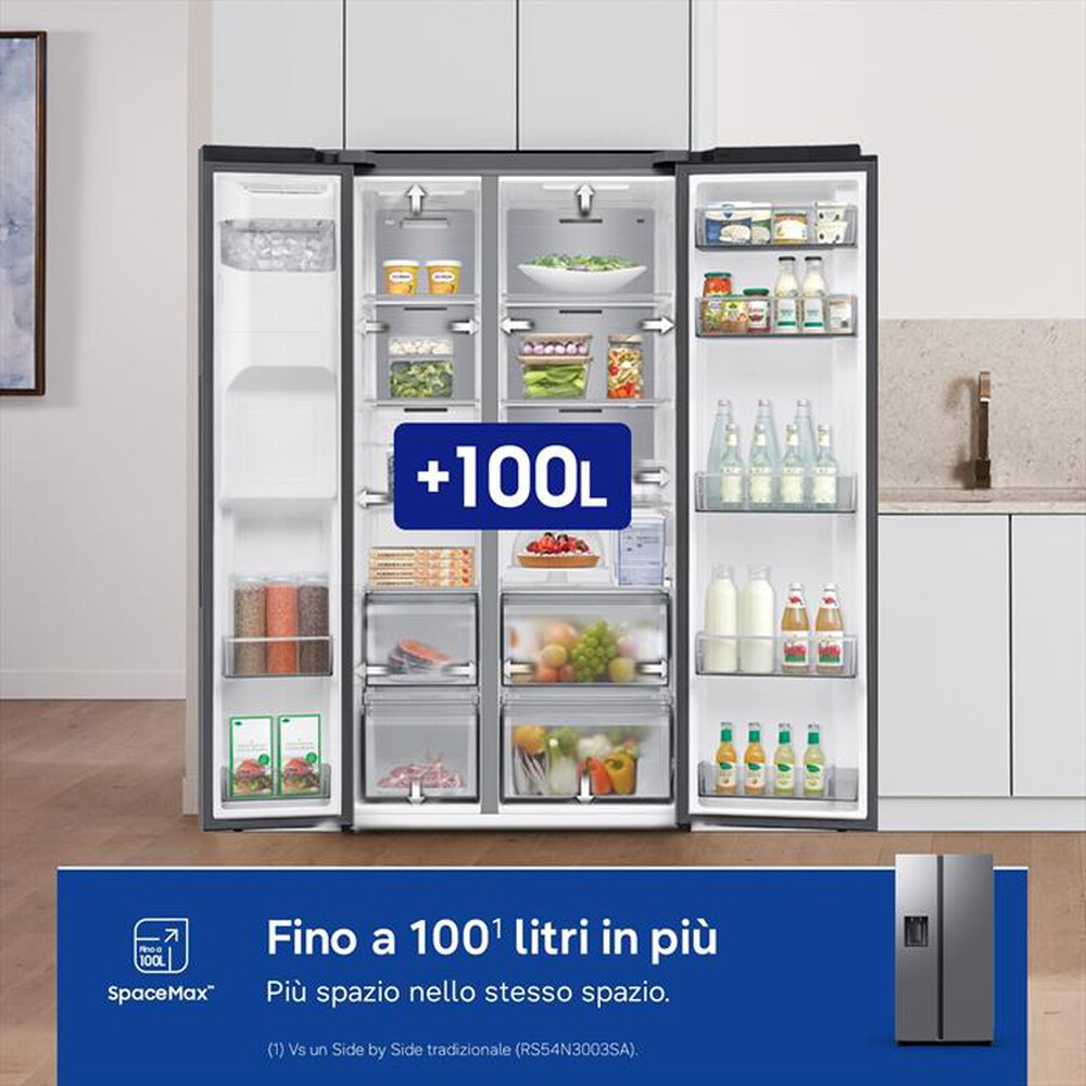Immagine del prodotto SAMSUNG - Frigorifero side by side RS70F65KETEF Classe E-Inox