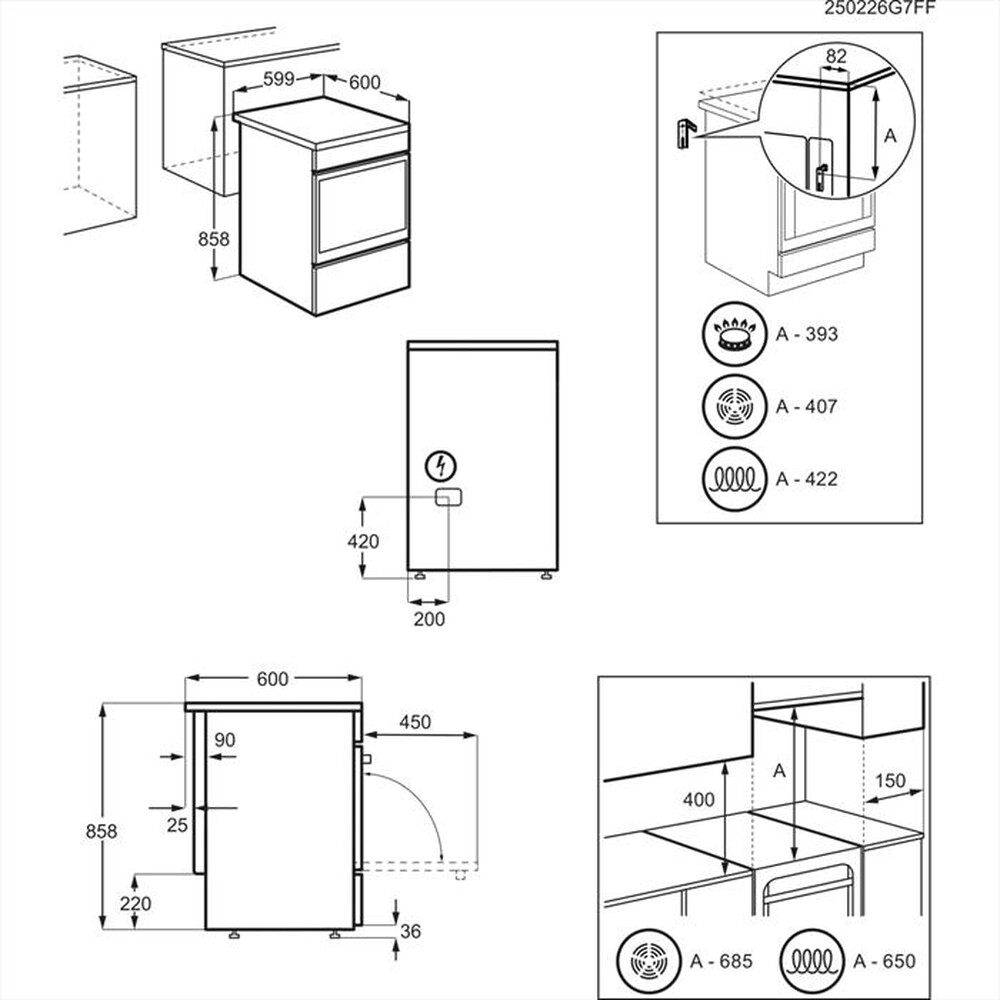 Immagine del prodotto ELECTROLUX - Cucina LKR620066X Classe A-Inox antimpronta