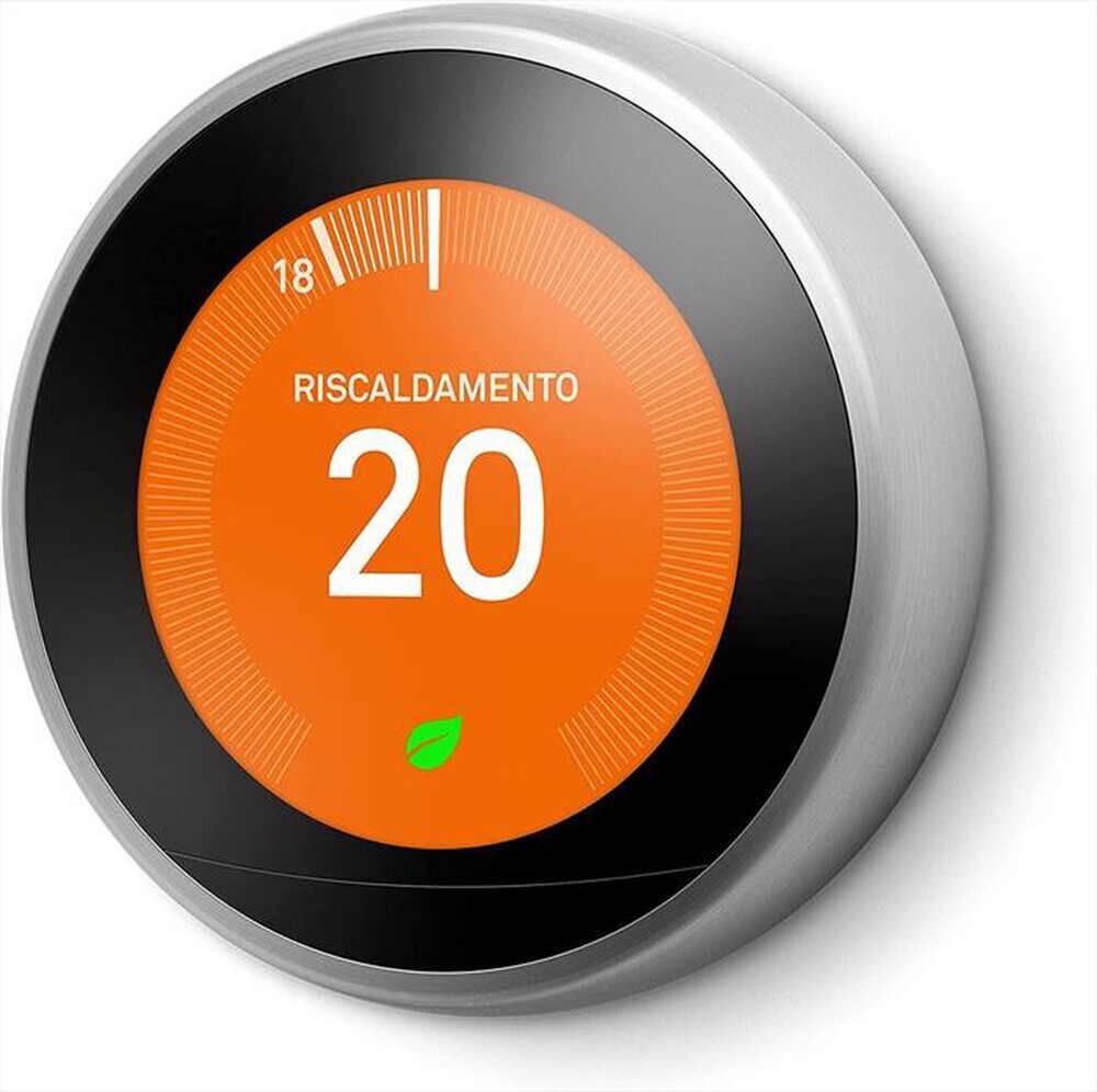 "GOOGLE - NEST LEARNING THERMOSTAT-Acciaio inox"
