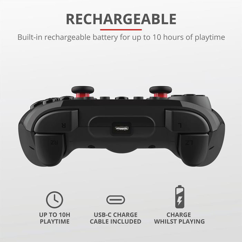 "TRUST - GXT1230 MUTA WIRELESS CONTROLLER-Black/Red"