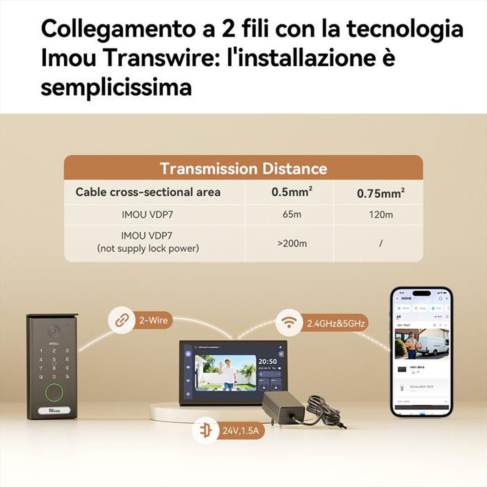 Immagine del prodotto IMOU - Video citofono Smart VDP-7-NERO