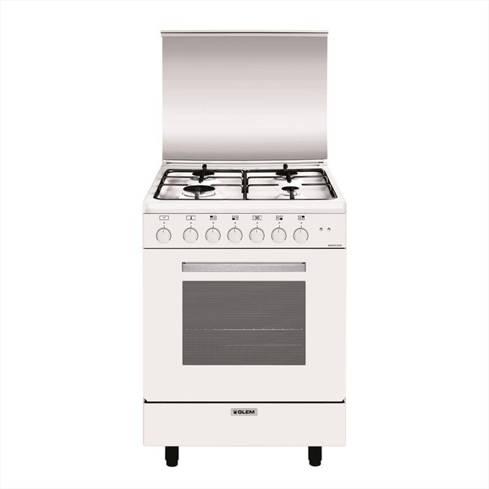 "GLEM GAS - Cucina a gas A654MX6 Classe A-Bianco"