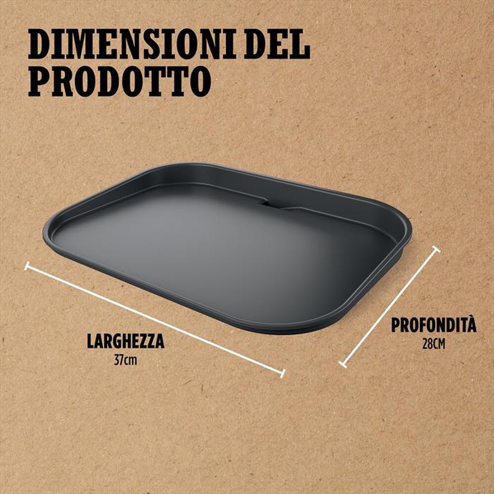 "NINJA - Piastra liscia per BBQ elettrico Woodfire-NERO"
