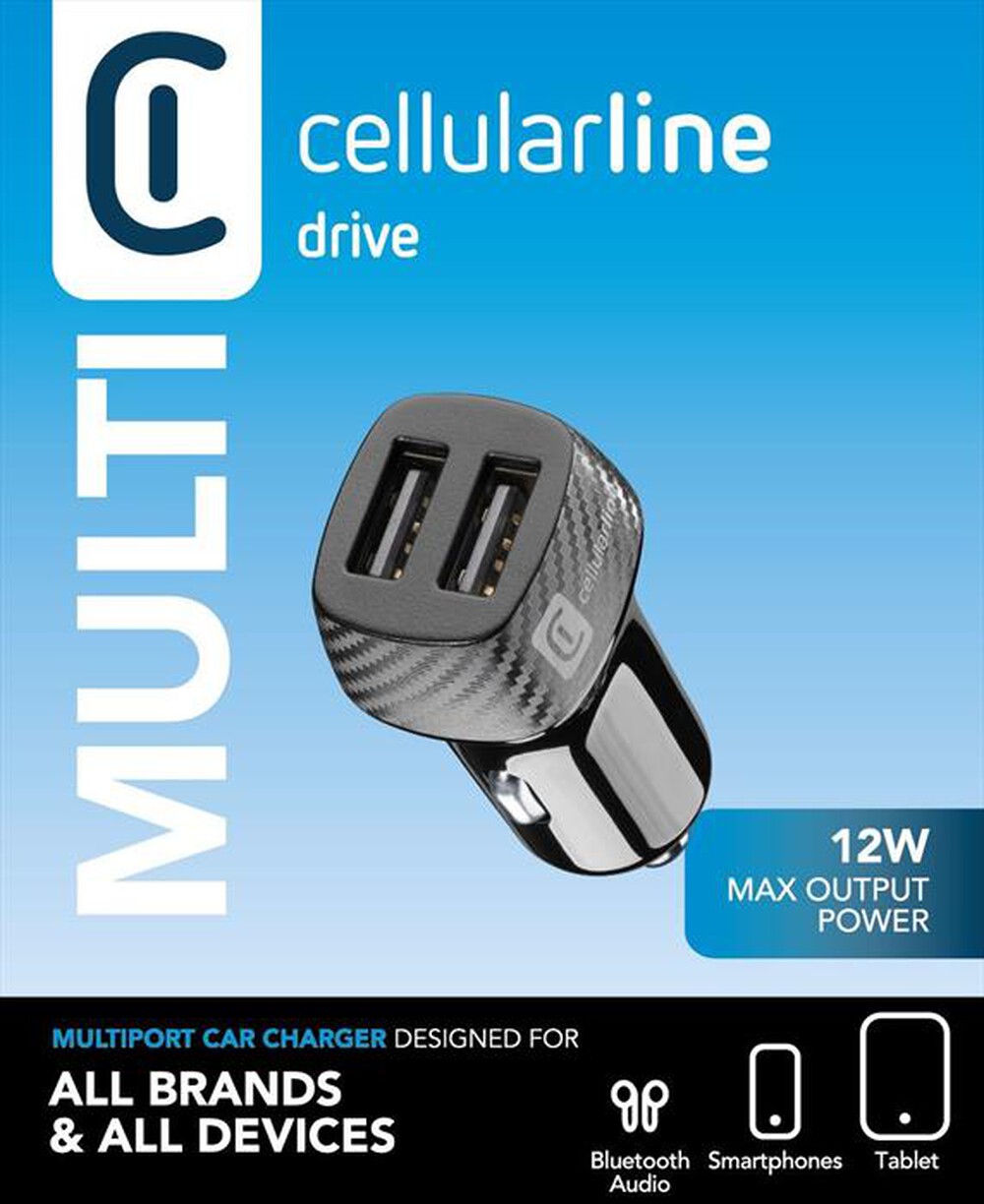 Immagine del prodotto CELLULARLINE - USB Car Charger Dual-Nero