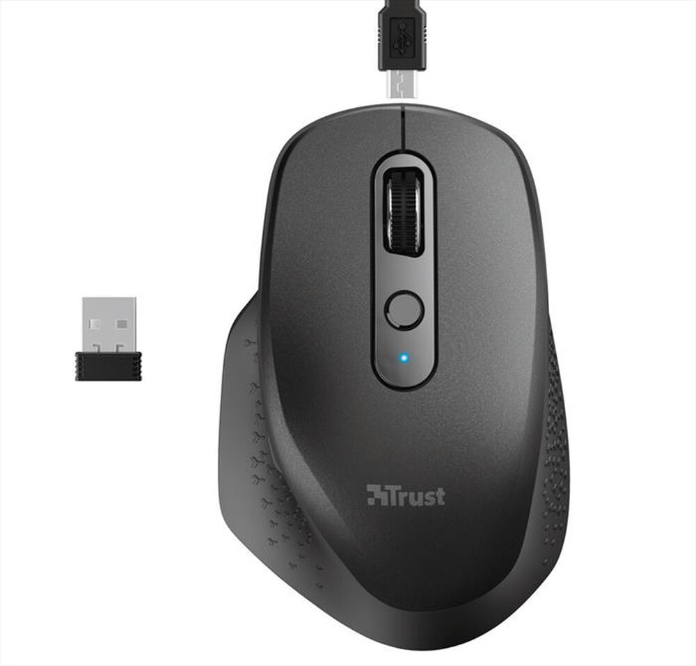 Immagine del prodotto TRUST - OZAA RECHARGEABLE MOUSE BLACK-Black