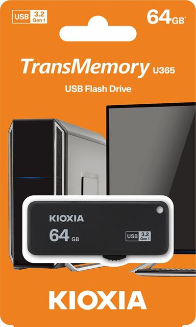 KIOXIA - CHIAVETTA USB U365 YAMABIKO 3.0 64GB - Nero