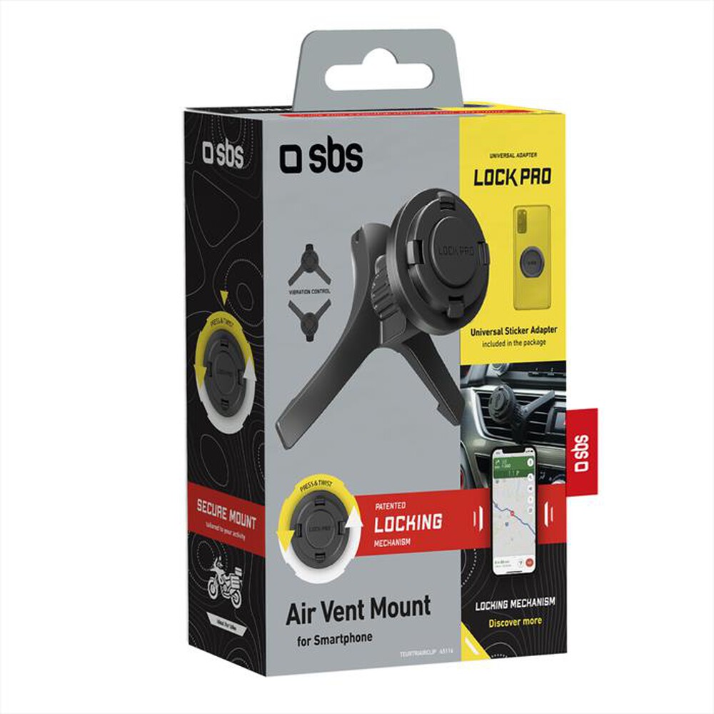 "SBS - Supporto auto per ventola TEURTRIAIRCLIP Lock Pro-Nero"