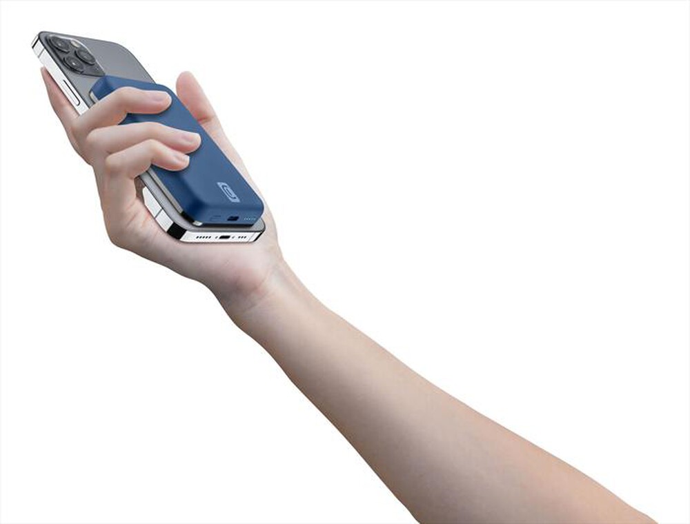"CELLULARLINE - Power Bank PBMAGSFCOL5000WIRB-Blu"
