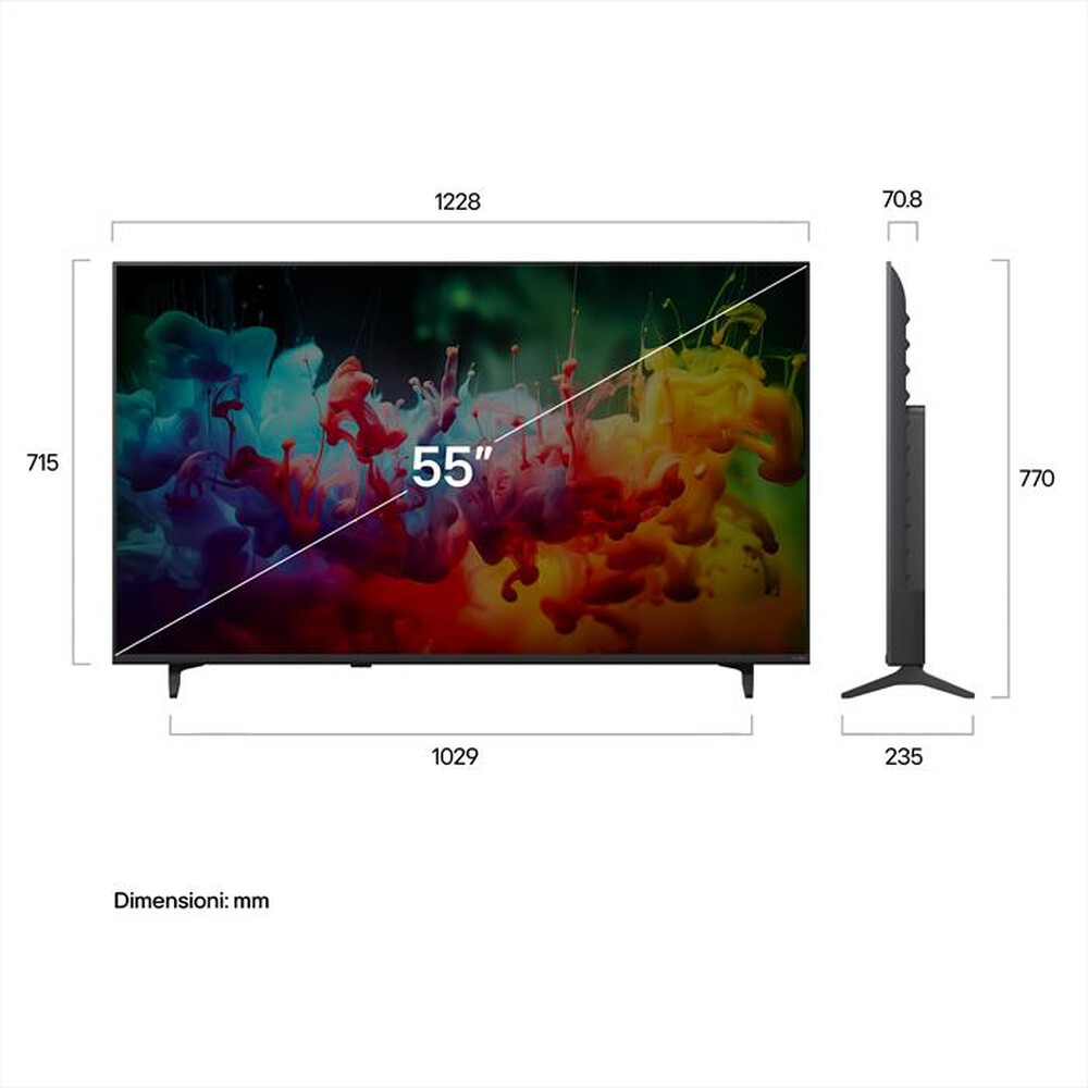 Immagine del prodotto LG - Smart TV 55" AI MINILED QNED70B 55QNED70B6C-Charcoal Black