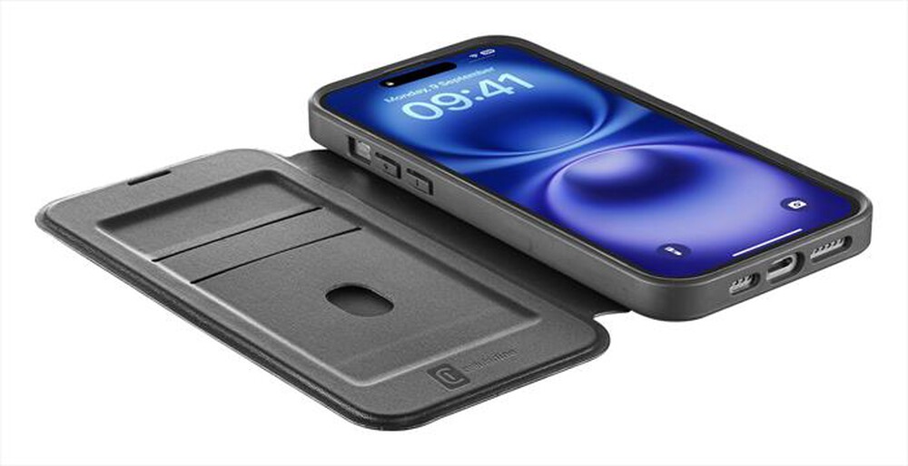 Immagine del prodotto CELLULARLINE - Custodia a libro DAILY MAG per IPHONE 16-Nero