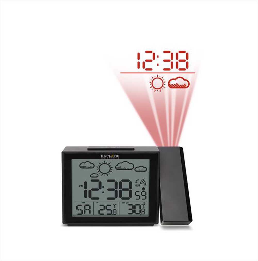"EXPLORE SCIENTIFIC - RPW3009 OROLOGIO CON PROIEZIONE-Black"