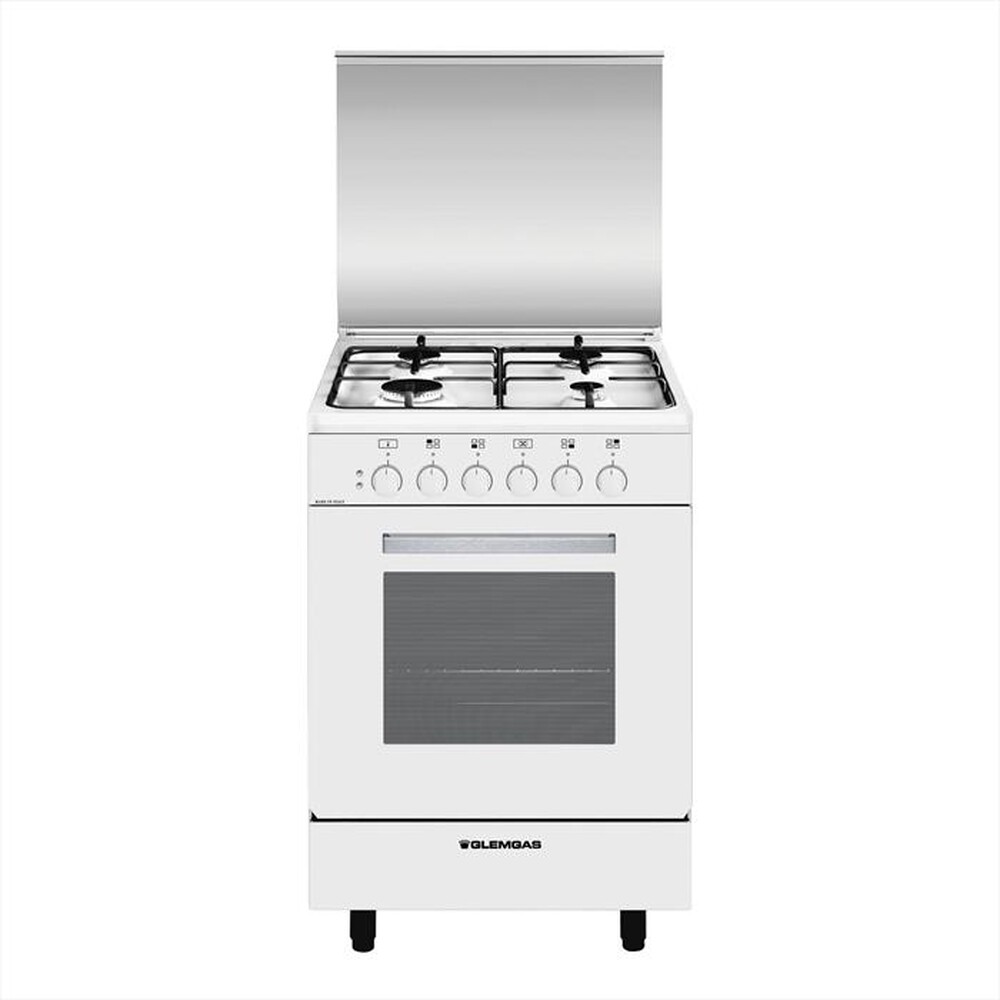 "GLEM GAS - Cucina a gas A554MX6 Classe A-Bianco"