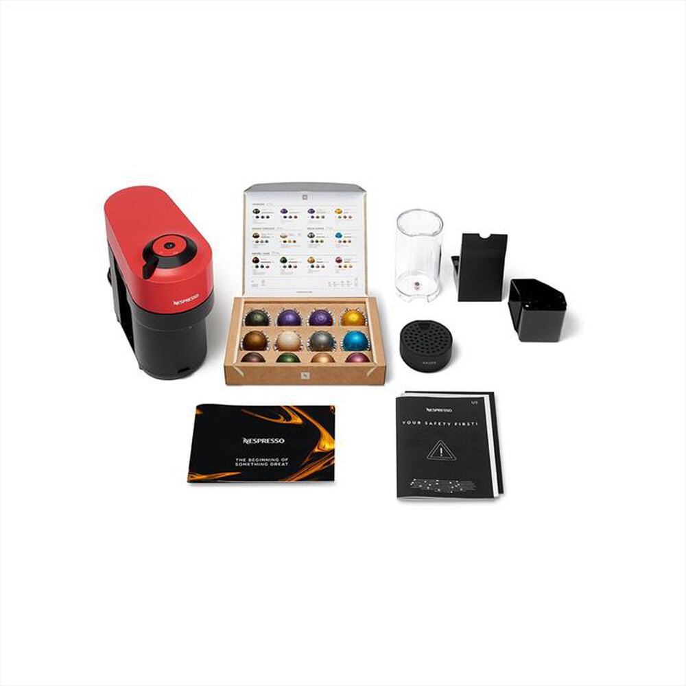 "KRUPS - Macchina da caffè VERTUO POP XN9205K Nespresso-RED"